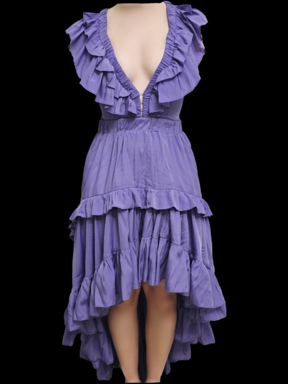 Emily in Paris Inspired Purple Dress Women’s Feminine Parisian Chic - Picture 4 of 5